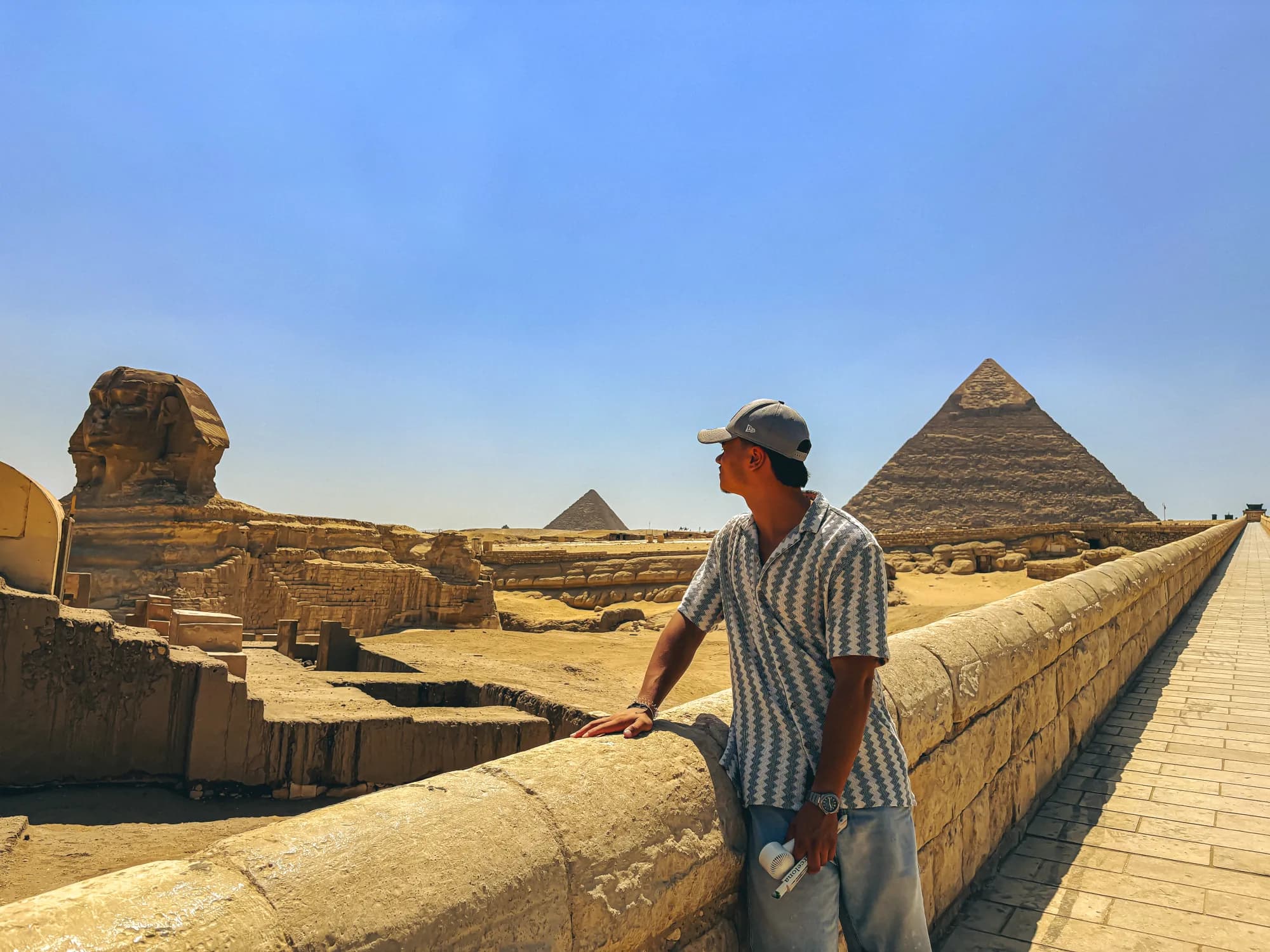Plateau de Gizeh, Sphinx et pyramide de Khéphren